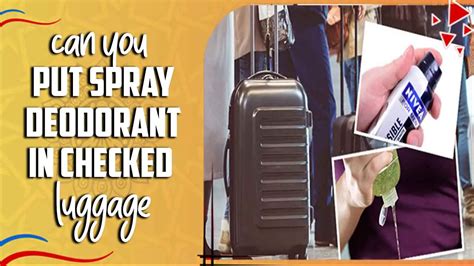 Can You Put Spray Deodorant in Checked Luggage? And Why Does It Smell Like Adventure?